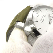 将图像加载到图库查看器中，PANERAI Luminor Marina W44mm Stainless Steel Leather White Dial PAM01314
