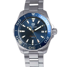 将图像加载到图库查看器中，TAG HEUER Aqua racer W41mm Stainless Steel Blue DialWAY111C.BA0928
