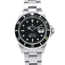 将图像加载到图库查看器中，ROLEX Submariner Date W40mm Stainless Steel Black Dial 16610
