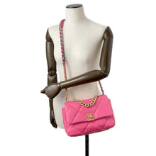 Load image into Gallery viewer, CHANEL 19 Chain Shoulder Bag Pink Lambskin
