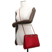 Load image into Gallery viewer, CHANEL Matelasse Chain Shoulder Bag Red/Navy Lambskin
