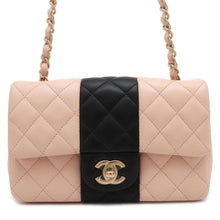 Load image into Gallery viewer, CHANEL Mini Matelasse Chain Shoulder Bag Pink/Black A69900 Lambskin Size 20
