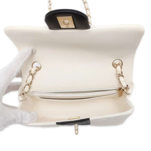 Load image into Gallery viewer, CHANEL Mini Matelasse ChainShoulder Bag Black/WhiteA69900 Lambskin Size 20
