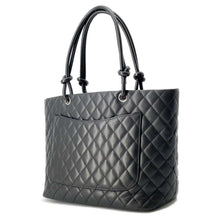 将图像加载到图库查看器中，CHANEL Cambon line Tote Bag Black A25169 Leather Size Large
