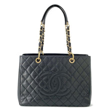 将图像加载到图库查看器中，CHANEL GST tote BlackA50995 Caviar Leather
