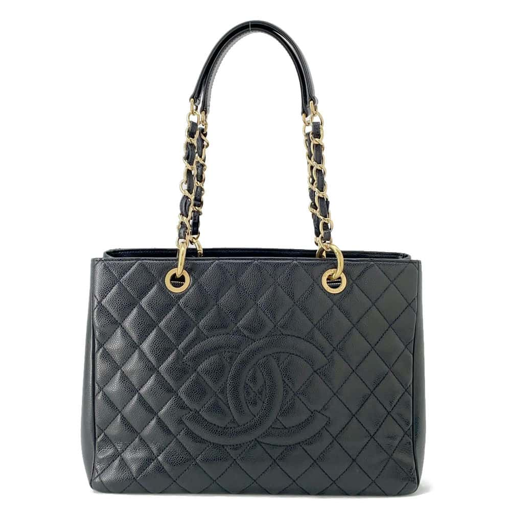 CHANEL GST tote BlackA50995 Caviar Leather