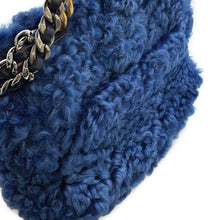 Load image into Gallery viewer, CHANEL 19 Chain Shoulder Bag Blue Fur
