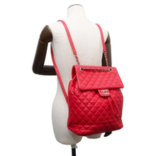 Load image into Gallery viewer, CHANEL Matelasse Urban Spirit Backpack Red A91122 Lambskin Size Large
