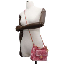 Load image into Gallery viewer, CHANEL Hobo Bag Pink AS4323 Velour Leather Size Small
