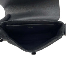 Load image into Gallery viewer, Dior Saddle flap shoulder bag Black 1ADPO049YKS_H00N Canvas Calf Leather Size Small
