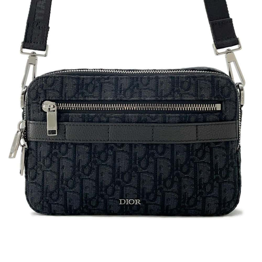 Dior Oblique Safari Messenger Bag Black 1ESPO206YKY_H03E Canvas