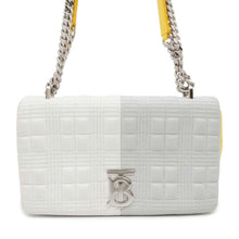 Load image into Gallery viewer, BURBERRY Laura ChainShoulder Bag Yellow/White/Gray Leather
