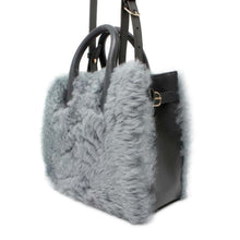 将图像加载到图库查看器中，BALENCIAGA Padlock Nude 2way Bag Gray347237 Mouton Leather Size Mini
