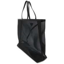 将图像加载到图库查看器中，PRADA Triangle Logo Mesh Shopping Bag Tote Bag Black1BG416 Mesh Leather
