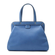 将图像加载到图库查看器中，Valextra Valextra Casual Handbag Blue Leather
