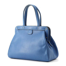 将图像加载到图库查看器中，Valextra Valextra Casual Handbag Blue Leather
