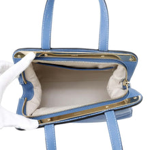 将图像加载到图库查看器中，Valextra Valextra Casual Handbag Blue Leather
