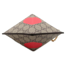 将图像加载到图库查看器中，GUCCI GG Supreme Heart LOVE ChainShoulder Red/Beige678131 PVC Coated Canvas Size Small
