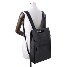 Load image into Gallery viewer, FENDI Logo Backpack Black 7VZ060 Leather
