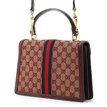 将图像加载到图库查看器中，GUCCI Offdia 2way Shoulder Bag Bordeaux651055 Canvas Leather
