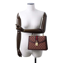 Load image into Gallery viewer, GUCCI Offdia 2way Shoulder Bag Bordeaux651055 Canvas Leather
