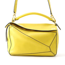 Load image into Gallery viewer, LOEWE Puzzle 2way Shoulder Bag Yellow Leather Size Medium
