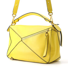 Load image into Gallery viewer, LOEWE Puzzle 2way Shoulder Bag Yellow Leather Size Medium
