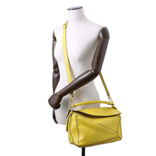 Load image into Gallery viewer, LOEWE Puzzle 2way Shoulder Bag Yellow Leather Size Medium
