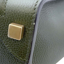 将图像加载到图库查看器中，CELINE Luggage Tote Bag Green189793AQL Leather Size micro
