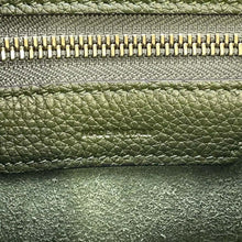 将图像加载到图库查看器中，CELINE Luggage Tote Bag Green189793AQL Leather Size micro
