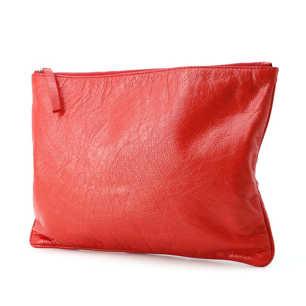 Balenciaga red clutch best sale