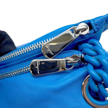 将图像加载到图库查看器中，Ferragamo Viva Bow Vara Ribbon Shoulder Bag Blue 21I287 Lambskin
