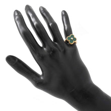 将图像加载到图库查看器中，Van Cleef &amp; Arpels Vintage Alhambra Ring Size 49/#9VCARO3QM49/VCARO3QM00 18K Yellow Gold
