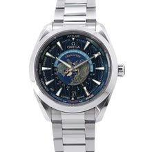 将图像加载到图库查看器中，OMEGA Seamaster Aqua Terra 150M W43mm Stainless Steel Blue Dial 220.10.43.22.03.001
