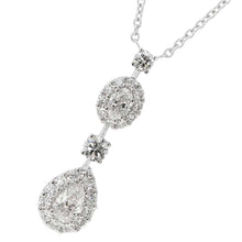 将图像加载到图库查看器中，GRAFF Icon Oval &amp; Pear Shape Necklace 18K White Gold
