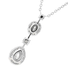 将图像加载到图库查看器中，GRAFF Icon Oval &amp; Pear Shape Necklace 18K White Gold
