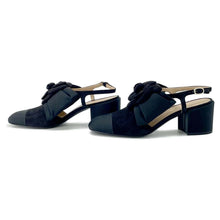 Load image into Gallery viewer, CHANEL Camellia Pumps BlackG45307 suede Size 37
