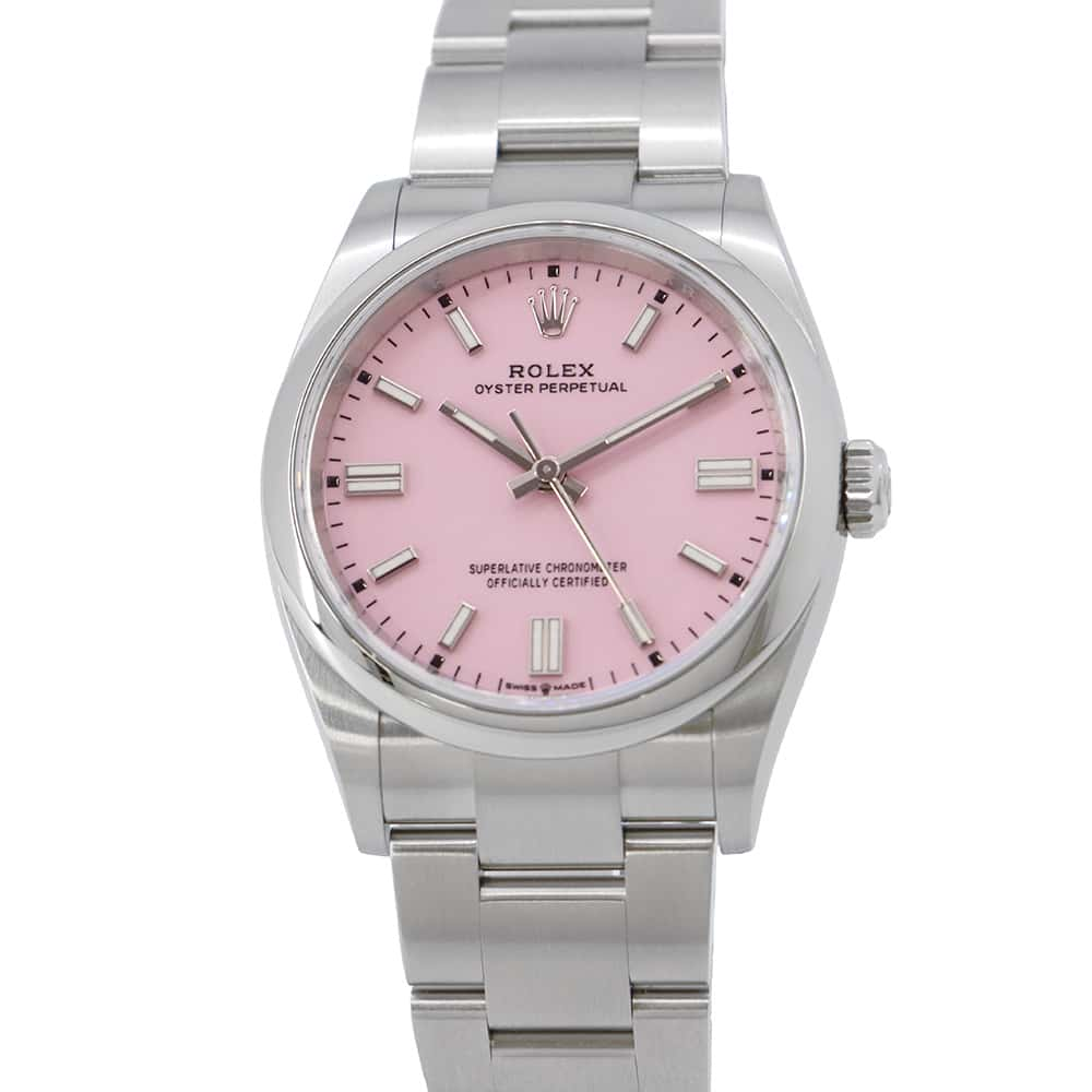 ROLEX Oyster Perpetual W36mm Stainless Steel Candy pink Dial 126000