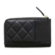 将图像加载到图库查看器中，CHANEL Matelasse Classic Zip Card Coin Purse Black AP3179 Soft Caviar Leather
