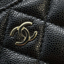 将图像加载到图库查看器中，CHANEL Matelasse Classic Zip Card Coin Purse Black AP3179 Soft Caviar Leather
