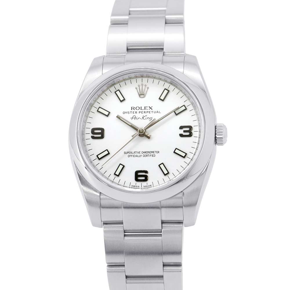 ROLEX Air-King W34mm Stainless Steel White Dial 114200