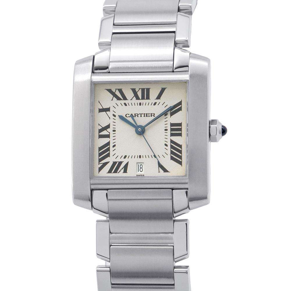 CARTIER Tank Francaise LM H32.3mm×W28.2mm Stainless Steel Silver Dial W51002Q3