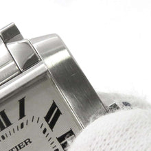 将图像加载到图库查看器中，CARTIER Tank Francaise LM H32.3mm×W28.2mm Stainless Steel Silver Dial W51002Q3
