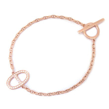 Load image into Gallery viewer, HERMES Chaine d&#39;Ancre Contour Bracelet Size ST 18K Pink Gold
