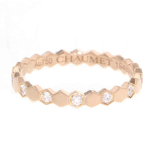 将图像加载到图库查看器中，Chaumet Be My Love Honeycomb Ring Size 50/#10 18K Pink Gold
