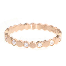 将图像加载到图库查看器中，Chaumet Be My Love Honeycomb Ring Size 50/#10 18K Pink Gold
