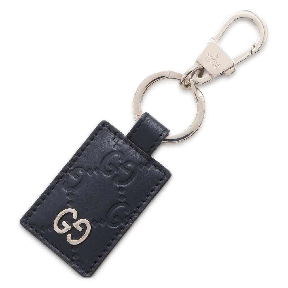 GUCCI key ring Black 478136 Leather