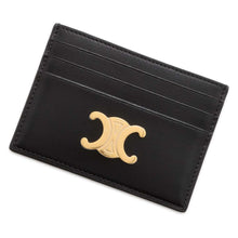 Load image into Gallery viewer, CELINE triomphe card holder Black 10L833DPV Shiny Calf Leather
