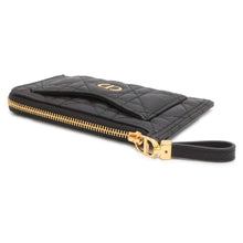 Load image into Gallery viewer, Dior Caro Zip Card Holder Black S5131UWHC_M900 Calf Leather
