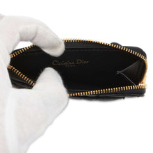 Load image into Gallery viewer, Dior Caro Zip Card Holder Black S5131UWHC_M900 Calf Leather
